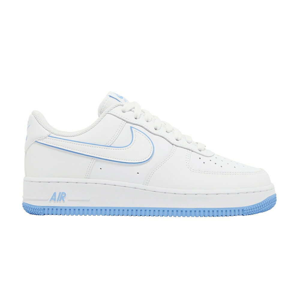 ナイキ 白いこと 白いこと 青味 青み 空軍 \u002707 \u0027WHITE BLUE\u0027 スニーカー メンズ NIKE AIR FORCE 1 UNIVERSITY / WHITE WHITE UNIVERSITY BLUE