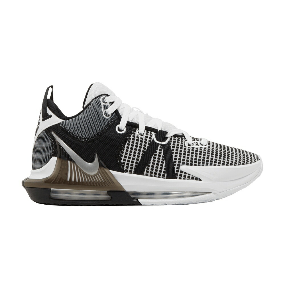 ナイキ レブロン 白色 ホワイト 黒色 ブラック 銀色 シルバー ウィットネス WHITE BLACK スニーカー メンズ NIKE LEBRON WITNESS 7 / WHITE BLACK METALLIC SILVER