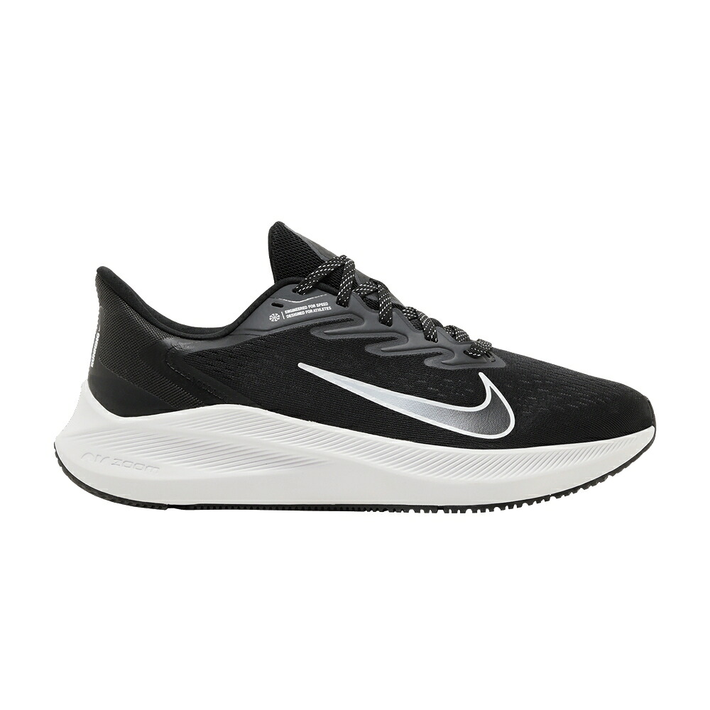 ナイキ ズーム 黒色 ブラック 白色 ホワイト 'BLACK ANTHRACITE' スニーカー レディース NIKE WMNS ZOOM WINFLO 7 / BLACK WHITE ANTHRACITE