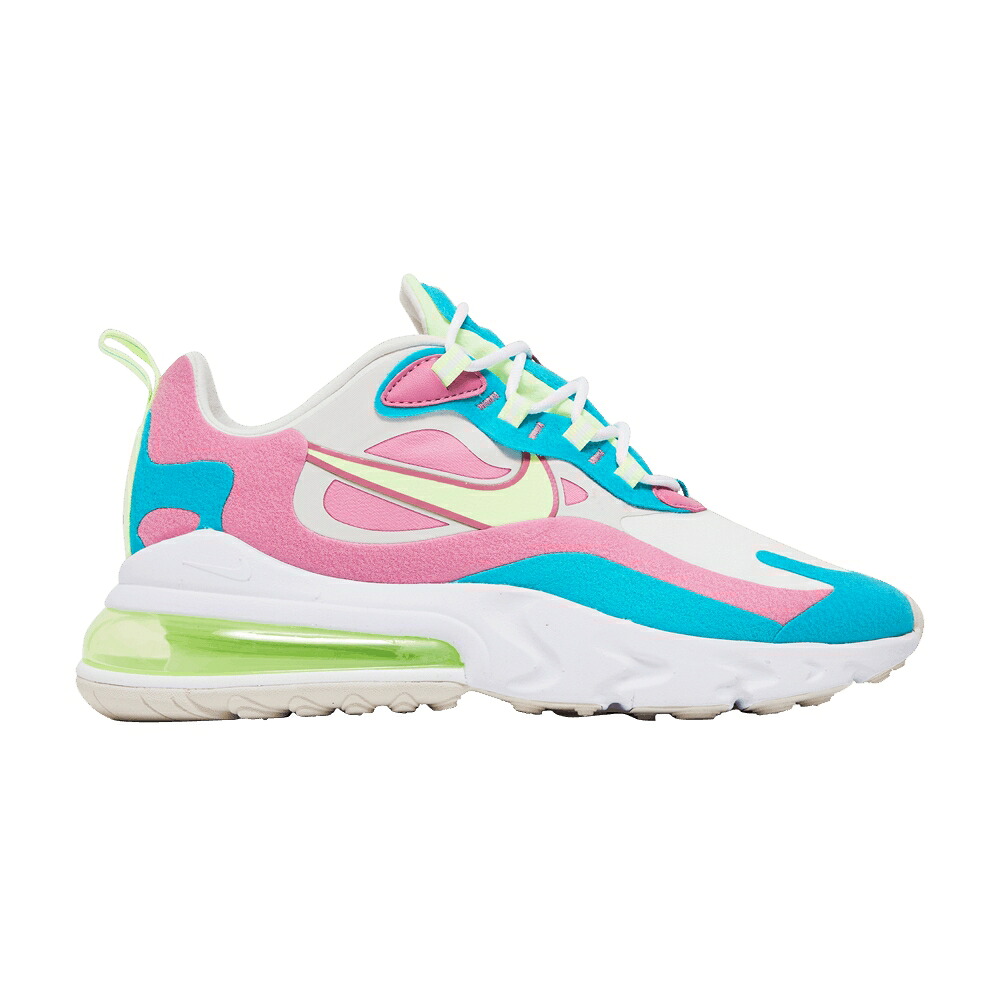 ナイキ マックス リアクト 白色 ホワイト プラチナム エアマックス 'PASTEL' スニーカー レディース NIKE WMNS AIR MAX 270 REACT / WHITE BARELY VOLT PLATINUM TINT｜スニケス 47,640円