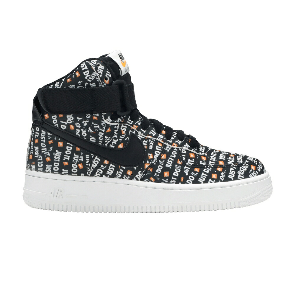 ナイキ ハイ 黒色 ブラック 白色 ホワイト エアフォース 'JUST IT' スニーカー レディース NIKE WMNS AIR FORCE 1 HIGH DO / BLACK BLACK WHITE