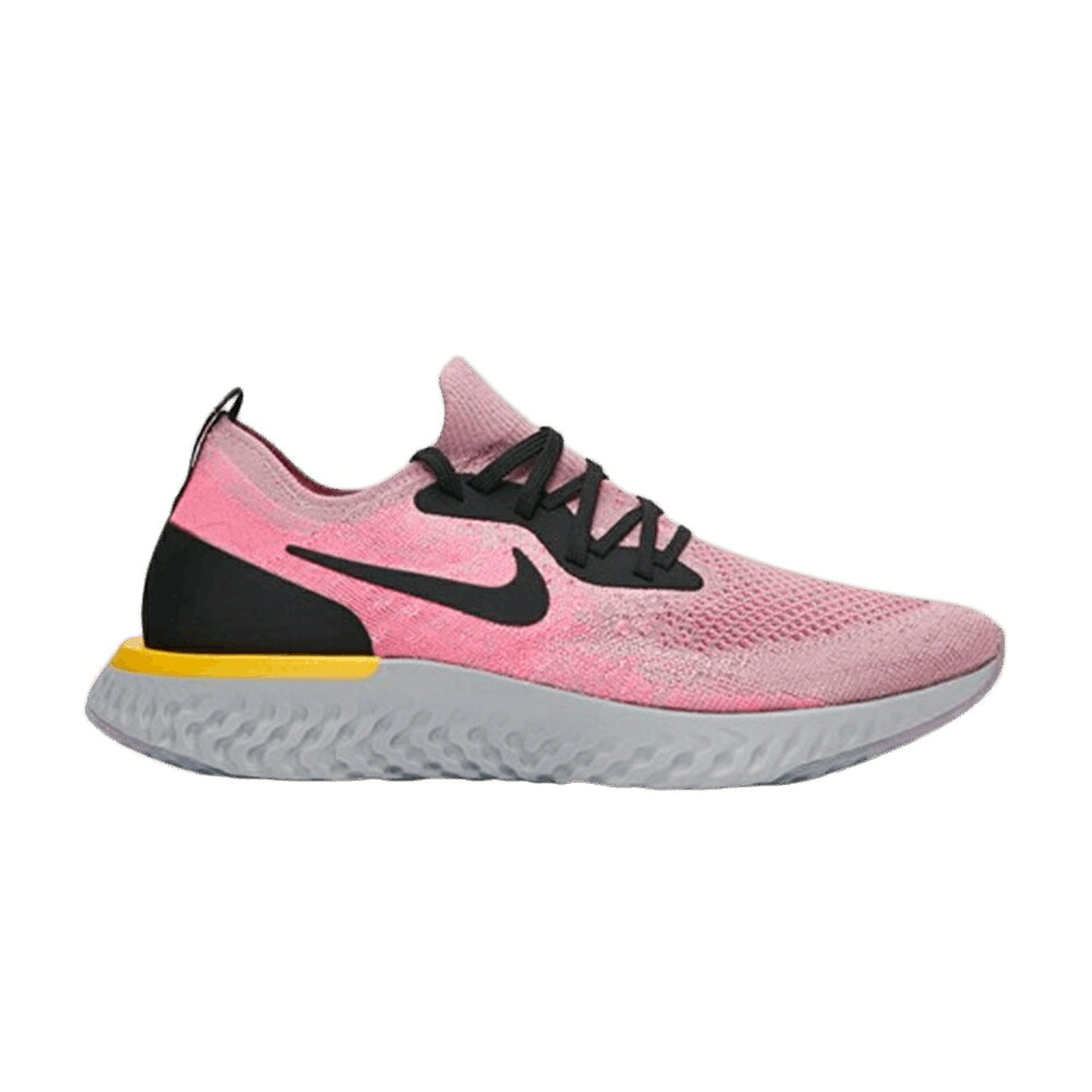 ナイキ エピック リアクト フライニット 黒色 ブラック ピンク ブラスト 'PLUM DUST' スニーカー メンズ NIKE EPIC REACT FLYKNIT / PLUM DUST BLACK PINK BLAST AMA｜スニケス