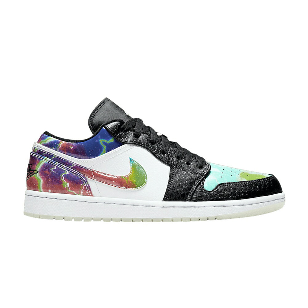 ナイキ 白色 ホワイト 黒色 ブラック エアジョーダン GALAXY スニーカー メンズ AIR JORDAN AIR JORDAN 1 LOW / WHITE BLACK MULTI COLOR