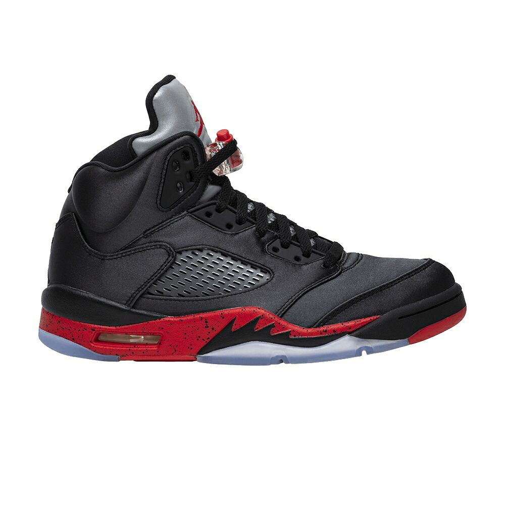 ナイキ 黒いこと 黒いこと 赤 赤いこと エアジョーダン \u0027SATIN BRED\u0027 スニーカー メンズ AIR JORDAN AIR JORDAN 5 RETRO / BLACK UNIVERSITY RED