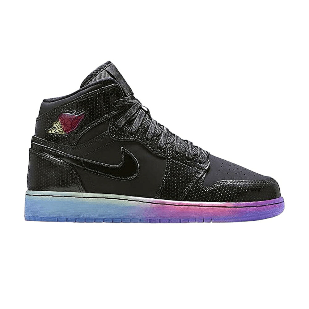 ナイキ 割り増し金 黒いこと 黒いこと エアジョーダン \u0027FUCHSIA\u0027 お坊っちゃん キッズ AIR JORDAN AIR JORDAN 1 RETRO HI PREMIUM GS / BLACK BLACK FUCHSIA FLASH もの言う花 マタニティ スニーカー