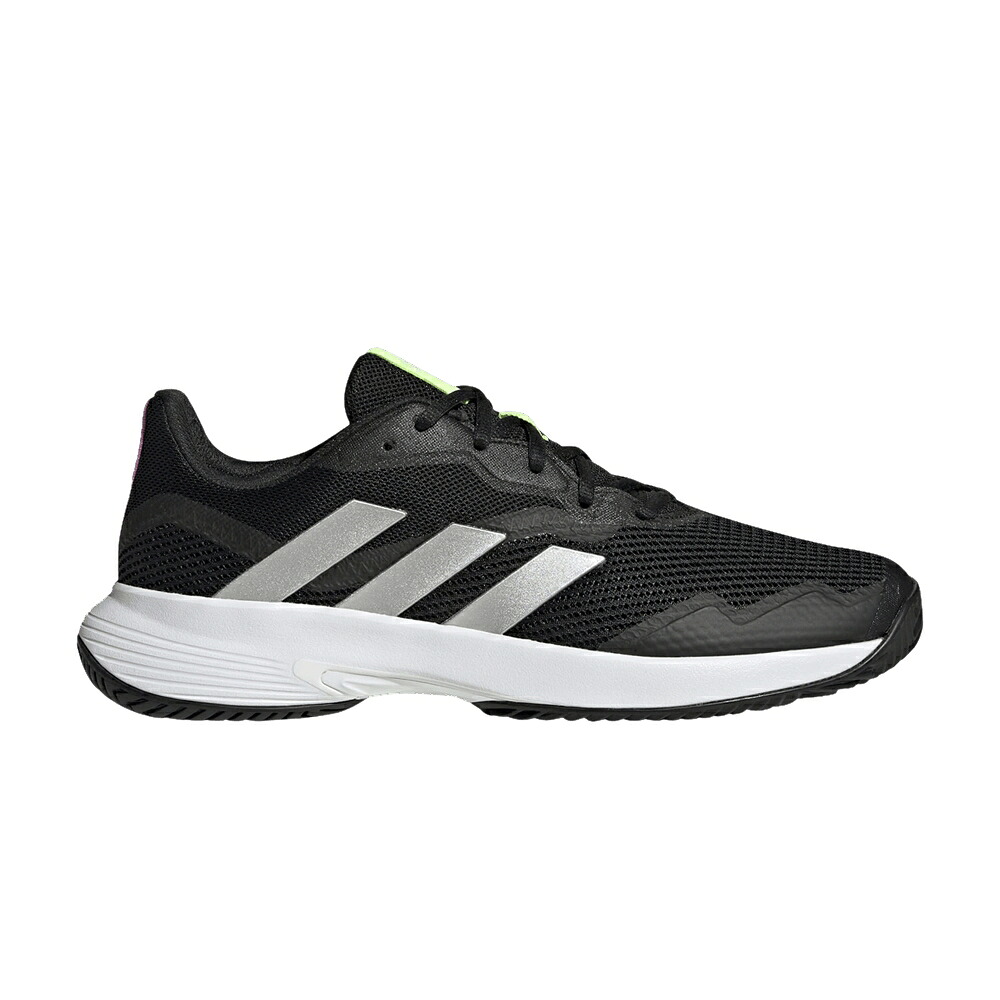 アディダス 白色 ホワイト コア 黒色 ブラック 銀色 シルバー 'BLACK LIME' スニーカー メンズ ADIDAS COURTJAM CONTROL WHITE / CORE BLACK SILVER METALLIC CLOUD