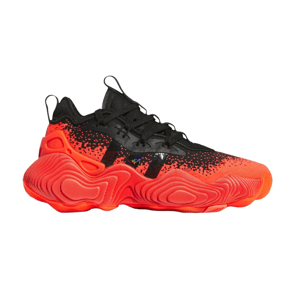 アディダス 中核グループ 黒いこと 黒いこと 赤 赤いこと \u0027SOLAR RED\u0027 スニーカー メンズ ADIDAS TRAE YOUNG 3 J / CORE BLACK SOLAR RED CORE BLACK
