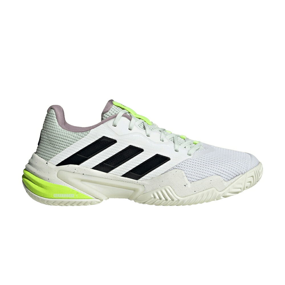 アディダス バリケード サーティーン 白色 ホワイト コア 黒色 ブラック 'WHITE JADE' スニーカー レディース ADIDAS WMNS BARRICADE 13 CRYSTAL / CLOUD WHITE CORE BLACK CRYSTAL｜スニケス
