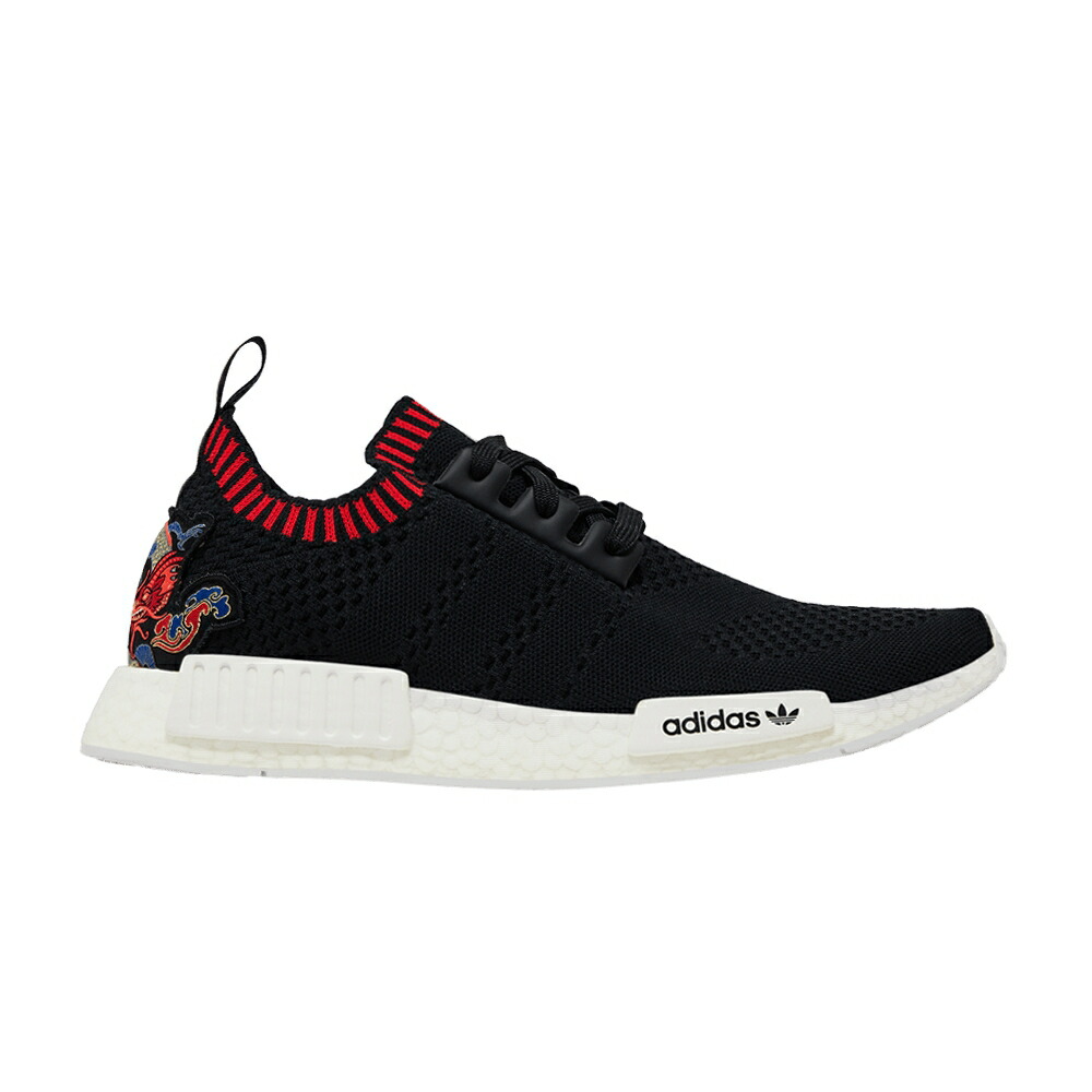 アディダス コア 黒色 ブラック 赤 レッド NMD_R1 DRAGON PATCH スニーカー メンズ ADIDAS PRIMEKNIT / CORE BLACK CORE BLACK RED