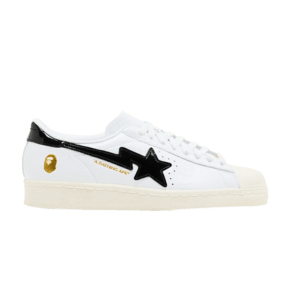 アディダス スーパースター ビンテージ ヴィンテージ 白色 ホワイト コア 黒色 ブラック 'WHITE BLACK' スニーカー メンズ ADIDAS BAPE X SUPERSTAR VINTAGE / CLOUD WHITE CORE BLACK OFF WHITE