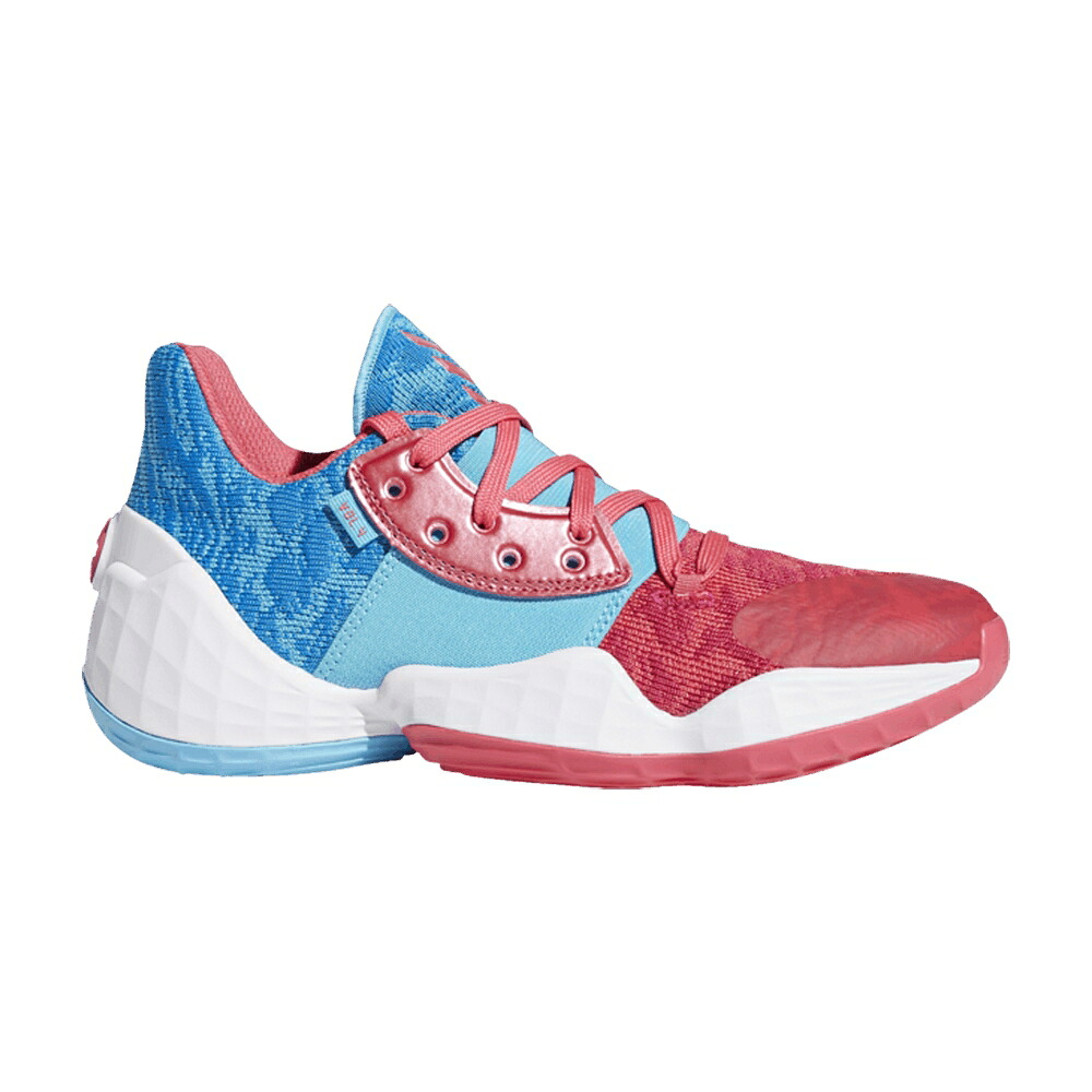アディダス ハーデン 青色 ブルー レアル ピンク 白色 ホワイト VOL. 'CANDY PAINT' スニーカー メンズ ADIDAS HARDEN 4 KIG KIDS / BRIGHT BLUE REAL PINK WHITE|スニケス