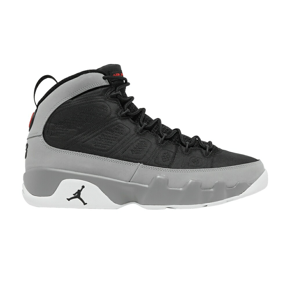 ナイキ 黒色 ブラック 赤 レッド エアジョーダン PARTICLE GREY スニーカー メンズ AIR JORDAN AIR JORDAN 9 RETRO / BLACK UNIVERSITY RED PARTICLE