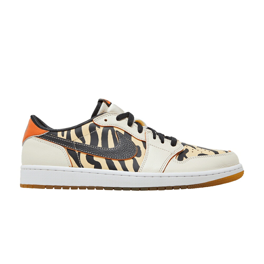 ナイキ 黒いこと 黒いこと 橙 オレンジ色 エアジョーダン \u0027CHINESE TIGER\u0027 スニーカー メンズ AIR JORDAN AIR JORDAN 1 RETRO LOW OG NEW YEAR - OF THE / SAIL BLACK ORANGE GUM
