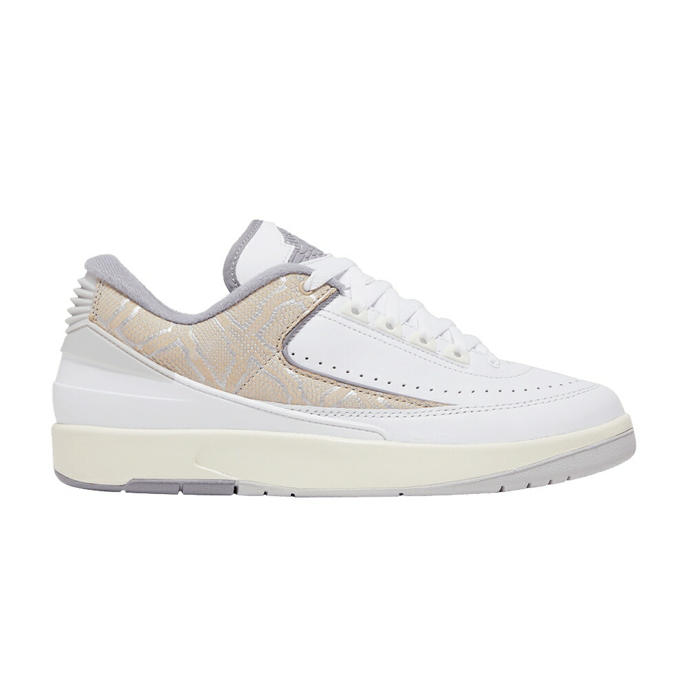 ナイキ 白色 ホワイト 灰色 シメント グレー エアジョーダン 'PYTHON' スニーカー メンズ AIR JORDAN AIR JORDAN 2 RETRO LOW / WHITE CEMENT GREY SANDDRIFT