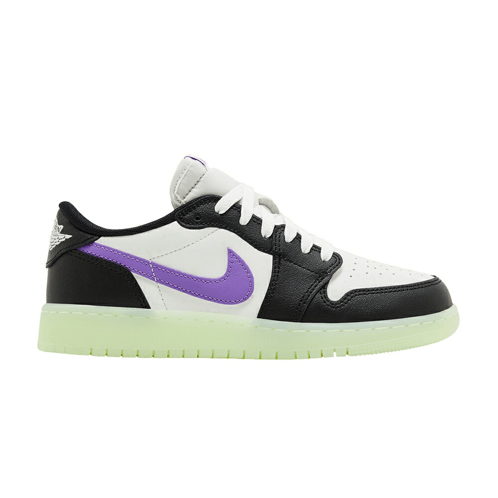 ナイキ 黒色 ブラック エアジョーダン 'BLACK RASPBERRY' ジュニア キッズ AIR JORDAN AIR JORDAN 1 RETRO LOW OG GS / BLACK BLACK RASPBERRY VOLT TINT ベビー マタニティ スニーカー