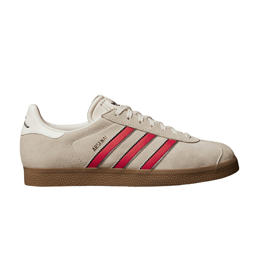 アディダス ガゼル 白色 ホワイト ナイト 'TERRACE PACK' スニーカー メンズ ADIDAS ARSENAL X GAZELLE ICONS / OFF WHITE BETTER SCARLET NIGHT｜スニケス