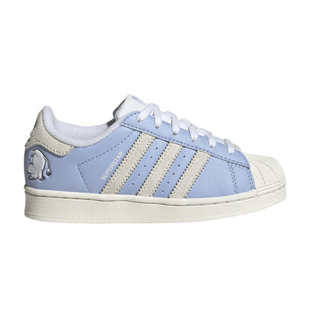 アディダス スーパースター 青色 ブルー 白色 ホワイト コア MOOMINTROLL スニーカー メンズ ADIDAS MOOMIN X SUPERSTAR J / BLUE DAWN CLOUD WHITE CORE WHITE
