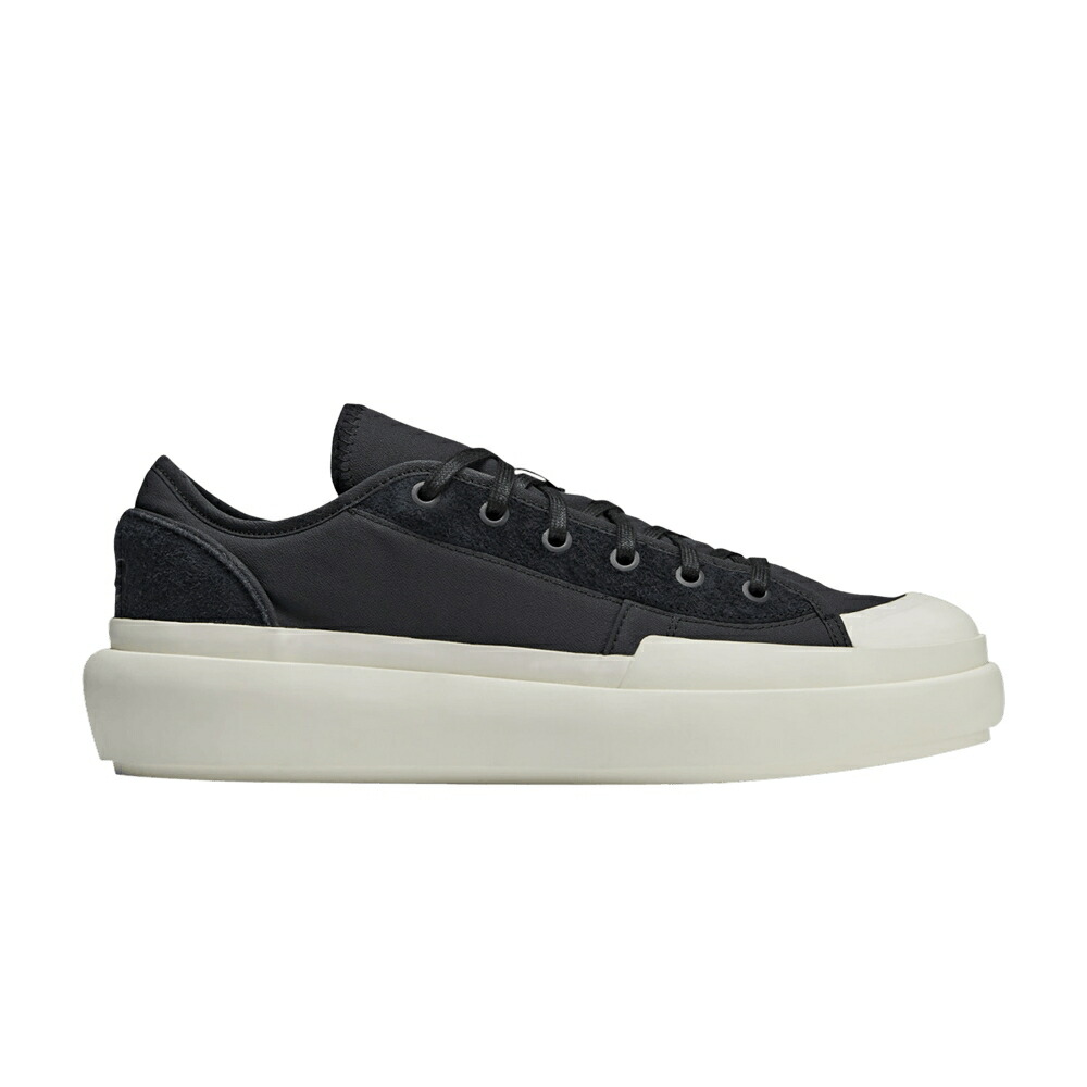 アディダス 厚地の外套 黒いこと 黒いこと 白いこと 白いこと \u0027BLACK WHITE\u0027 スニーカー メンズ ADIDAS Y-3 AJATU COURT LOW OFF / BLACK BLACK OFF WHITE