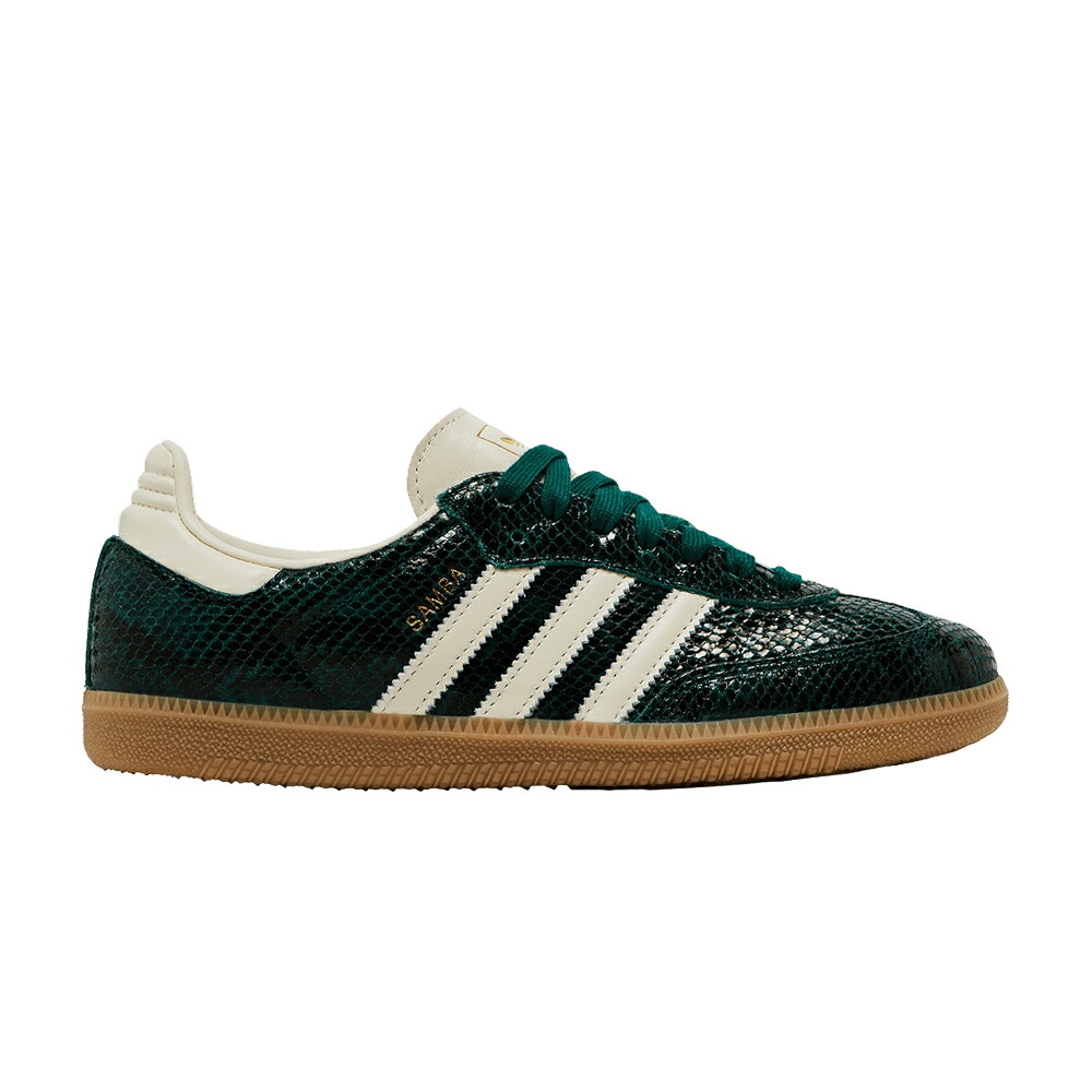 アディダス レディース サンバ 皮膚軟化剤 白いこと 白いこと WOMEN\u0027S \u0027SNAKESKIN GREEN\u0027 スニーカー メンズ ADIDAS SAMBA OG PACK - COLLEGIATE / CREAM WHITE CREAM WHITE