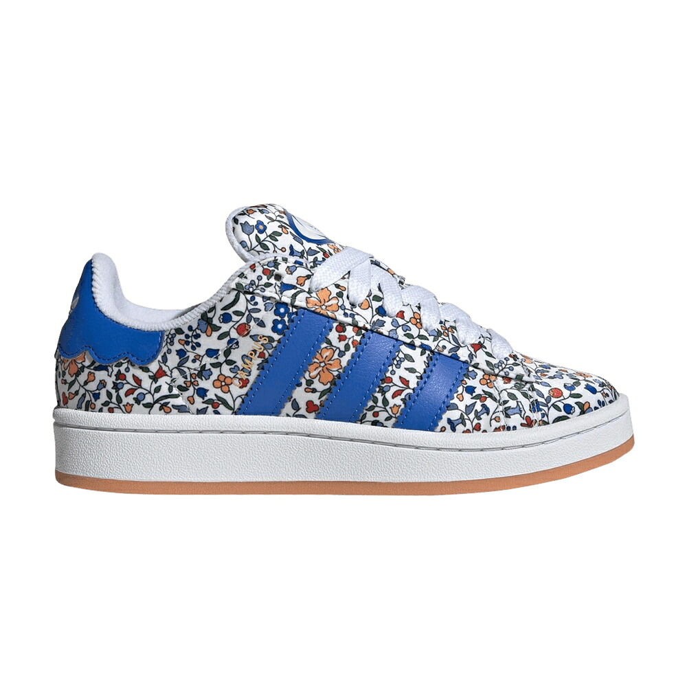 アディダス 校庭 青味 青み 白いこと 白いこと \u0027FLORAL PRINT\u0027 スニーカー メンズ ADIDAS LIBERTY LONDON X CAMPUS 00S J / BLUE BLUE OFF WHITE