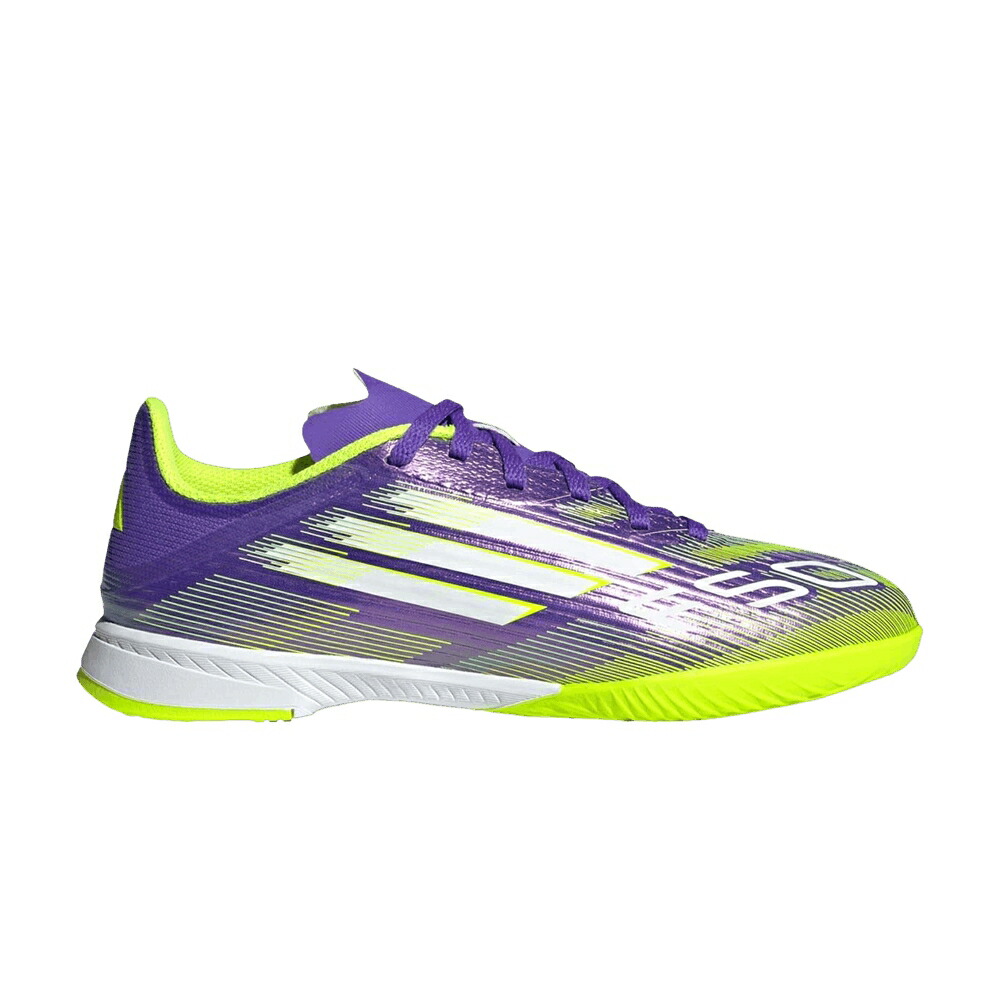 アディダス アディゼロ 紫 パープル 混雑時 白いこと 白いこと \u0027RADIANT PACK\u0027 スニーカー メンズ ADIDAS ADIZERO F50 LEAGUE IN K BLAZE / PURPLE RUSH CLOUD WHITE LUCID