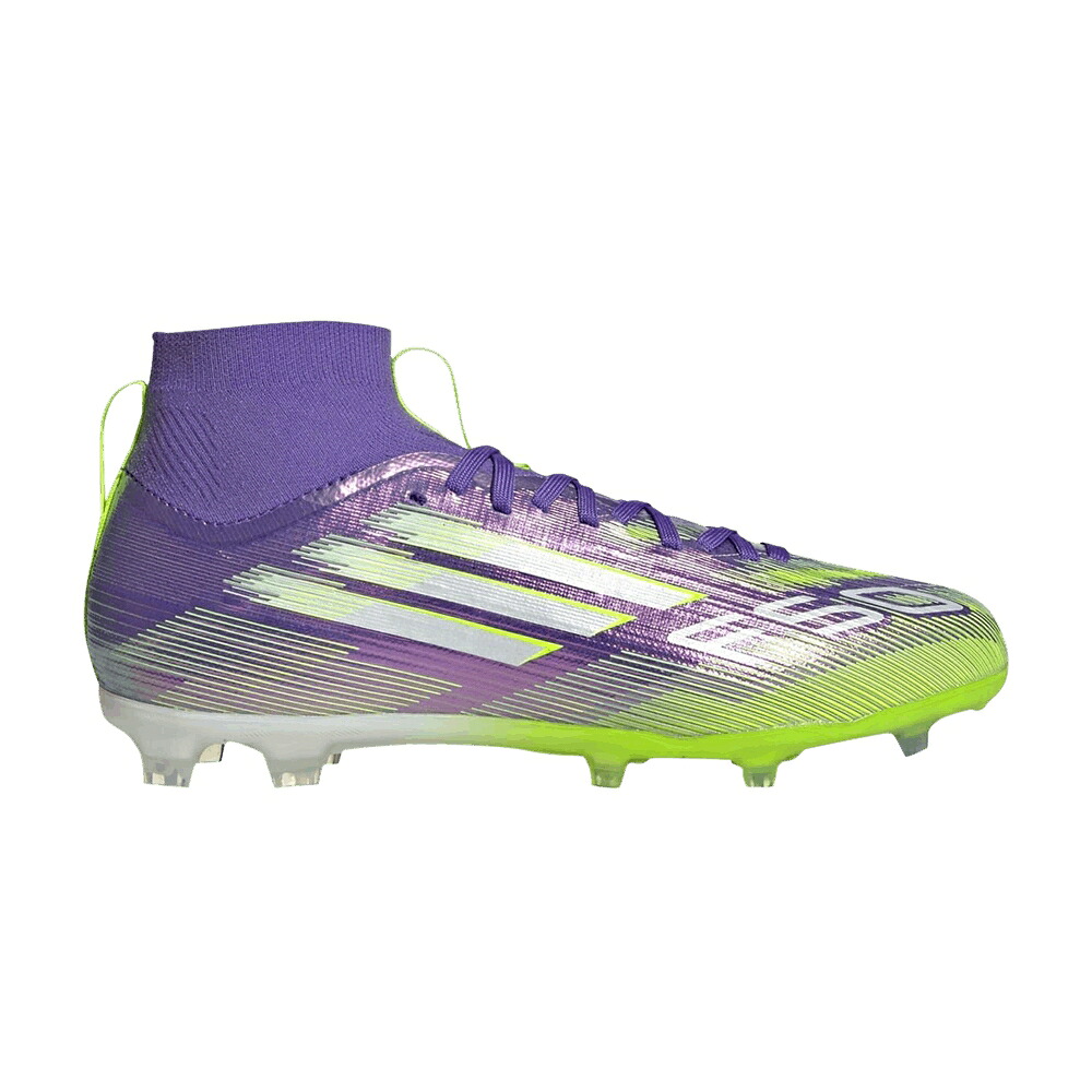 アディダス アディゼロ エリート ミッド 紫 パープル ラッシュ 白色 ホワイト 'RADIANT PACK' スニーカー メンズ ADIDAS ADIZERO F50 ELITE MID FG K BLAZE / PURPLE RUSH CLOUD WHITE LUCID|スニケス
