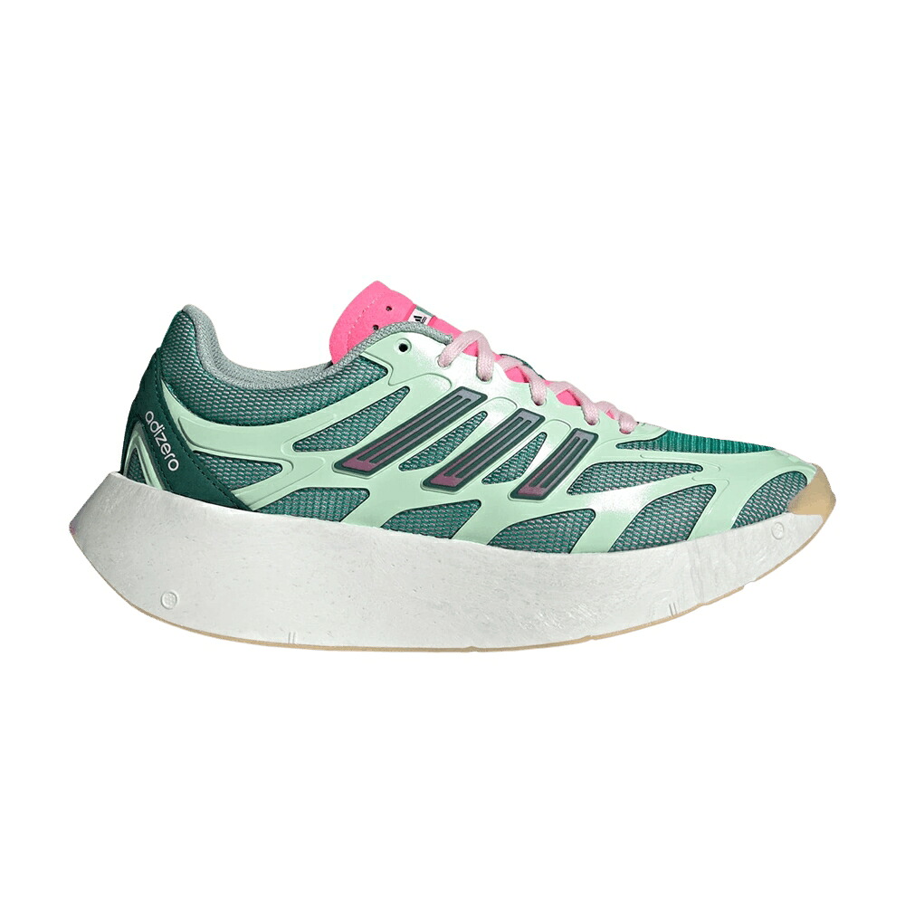 アディダス アディゼロ 緑 緑であること 厚地の外套 サクラ色 \u0027COURT PINK\u0027 スニーカー レディース ADIDAS WMNS ADIZERO ARUKU GREEN CLEAR / COURT GREEN CLEAR PINK SEMI