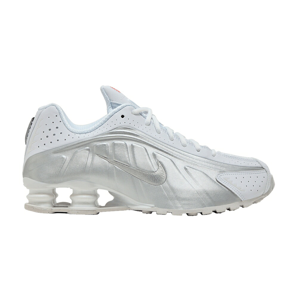ナイキ ショックス 白色 ホワイト クリムゾン 'WHITE SILVER' スニーカー メンズ NIKE SHOX R4 METALLIC 2024 / WHITE WHITE BRIGHT CRIMSON|スニケス