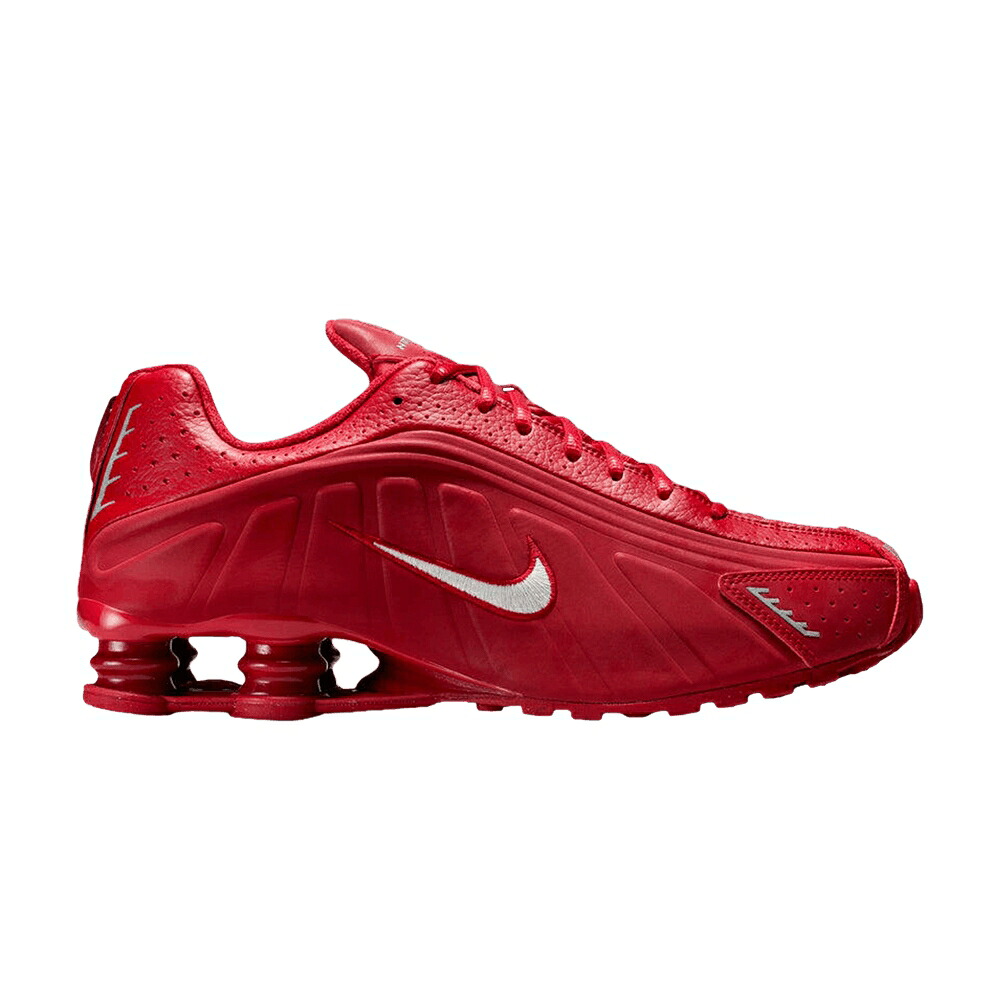 ナイキ ショックス 赤 赤いこと しろがね色 しろがね色 \u0027GYM SILVER\u0027 スニーカー メンズ NIKE SHOX R4 RED METALLIC / GYM RED METALLIC SILVER 靴-スニーカー-メンズ靴