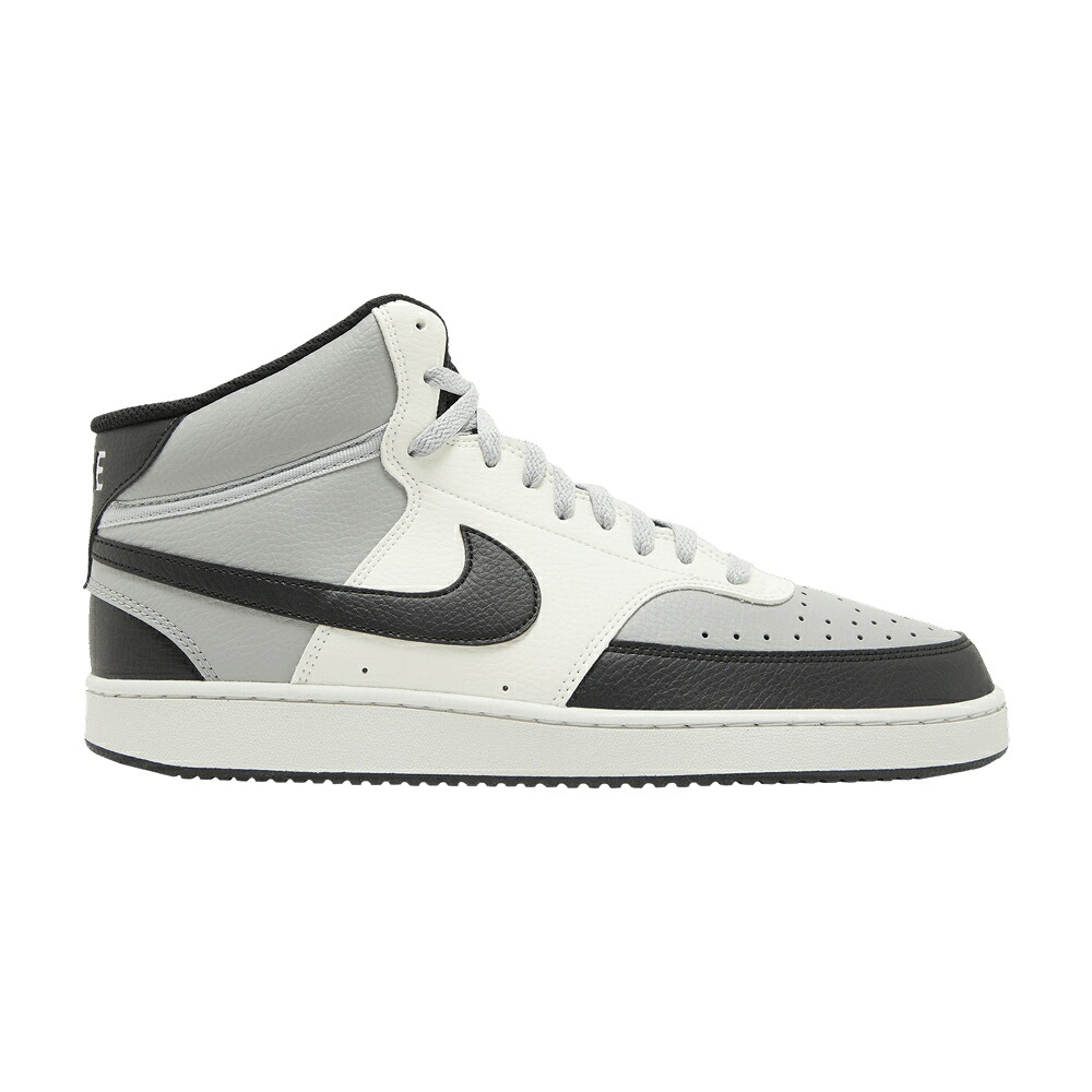 ナイキ コート ミッド 灰色 グレー 黒色 ブラック 'LIGHT SAIL' スニーカー メンズ NIKE COURT VISION MID NEXT NATURE SMOKE GREY / LIGHT SMOKE GREY SAIL BLACK|スニケス