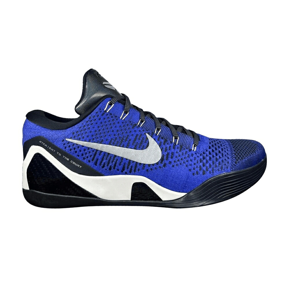 ナイキ コービー エリート プロトロ 青色 ブルー 銀色 シルバー EYBL スニーカー メンズ NIKE KOBE 9 ELITE LOW PROTRO PE / RACER BLUE METALLIC SILVER