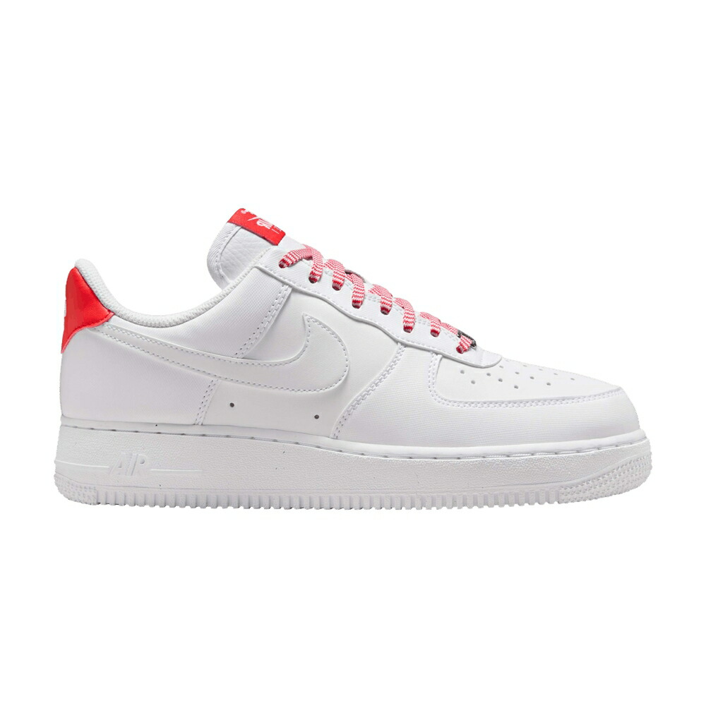 ナイキ 赤 レッド 白色 ホワイト ピンク 銀色 シルバー エアフォース 07 PATTERNED LACES スニーカー レディース NIKE WMNS AIR FORCE 1 RED / WHITE PINK FOAM METALLIC SILVER