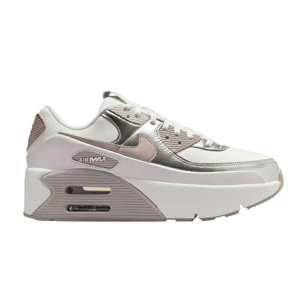 ナイキ マックス 灰色 グレー 白色 ホワイト エアマックス 'VAST PLATINUM' スニーカー レディース NIKE WMNS AIR MAX 90 LV8 GREY METALLIC / SUMMIT WHITE VAST GREY METALLIC|スニケス