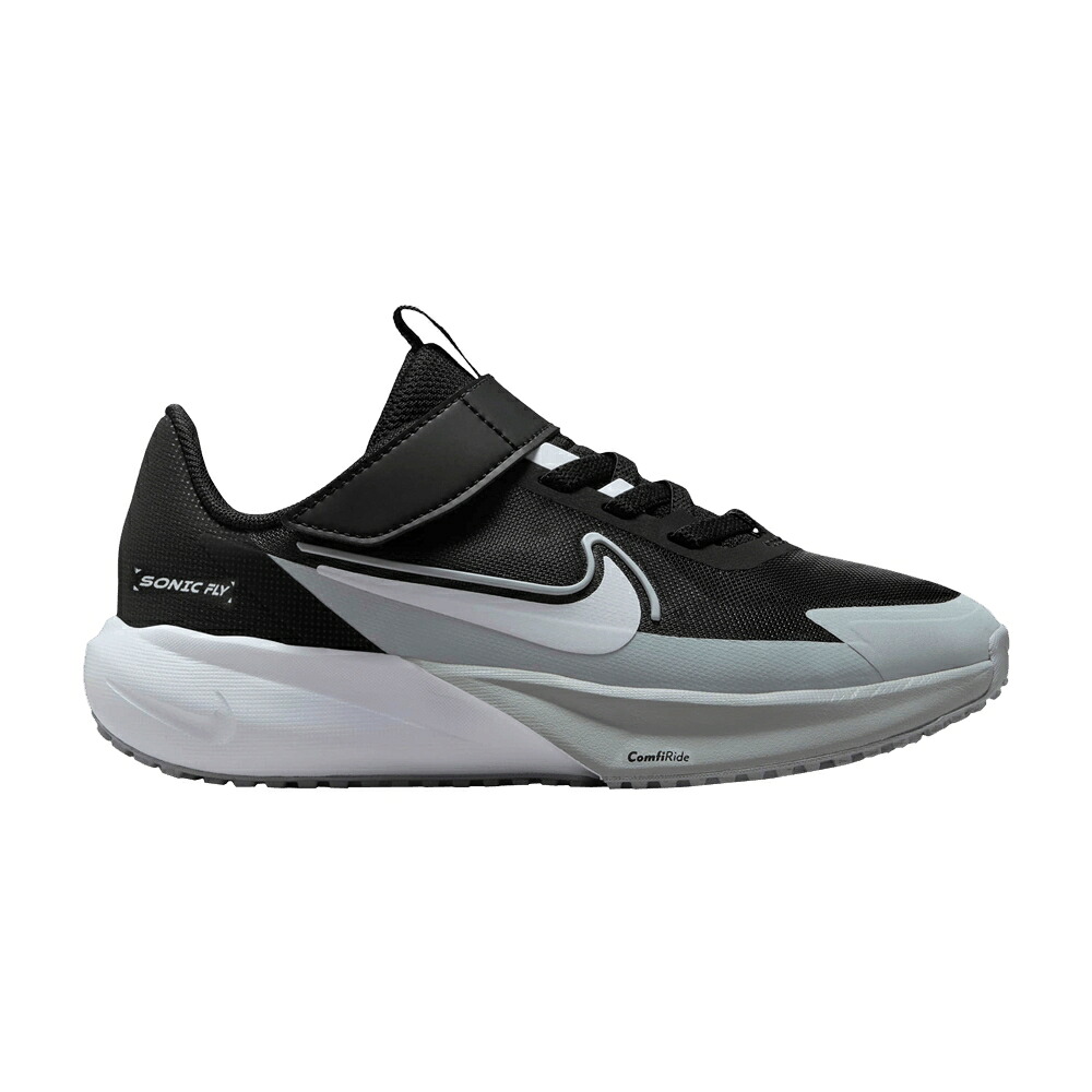 ナイキ 黒色 ブラック 灰色 グレー 白色 ホワイト 'BLACK GREY' ジュニア キッズ NIKE SONIC FLY PS WOLF / BLACK WOLF GREY WHITE ベビー マタニティ スニーカー|スニケス