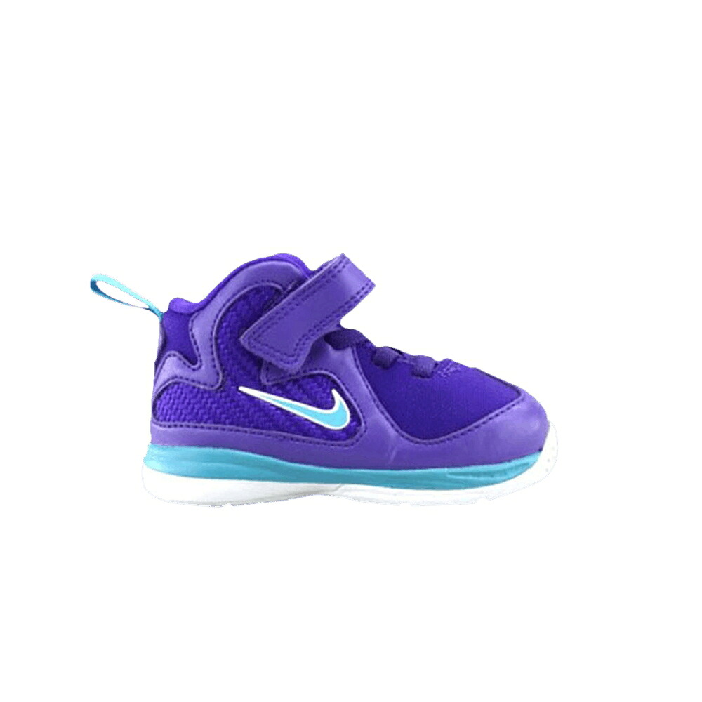 ナイキ レブロン ピュア 紫 パープル 青色 ブルー 白色 ホワイト 'SUMMIT HORNETS' ベビー NIKE LEBRON 9 TD LAKE / PURE PURPLE TURQUOISE BLUE WHITE｜スニケス