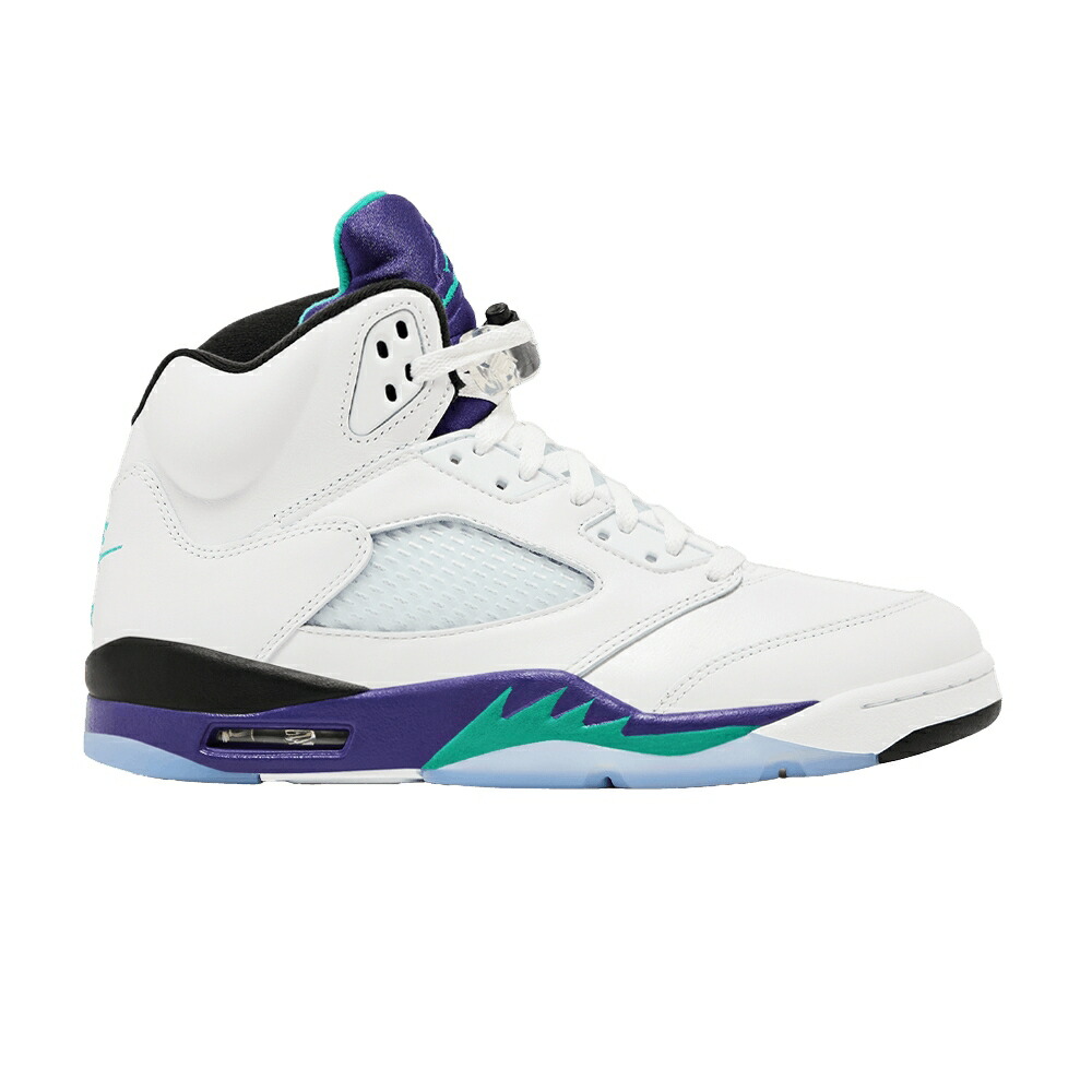 ナイキ 白いこと 白いこと エアジョーダン \u0027GRAPE\u0027 スニーカー メンズ AIR JORDAN AIR JORDAN 5 RETRO 2025 / WHITE NEW EMERALD GRAPE ICE