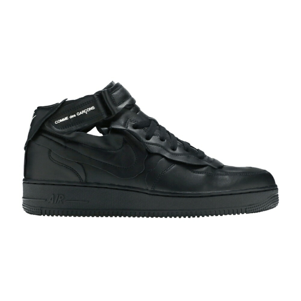 ナイキ ミッド 黒色 ブラック エアフォース TRIPLE BLACK スニーカー メンズ NIKE COMME DES GAR ONS X AIR FORCE 1 MID / BLACK BLACK BLACK