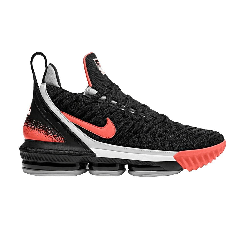ナイキ レブロン 黒色 ブラック 銀色 シルバー TECH BLACK スニーカー メンズ NIKE LEBRON 16 CHALLENGE HOT LAVA / BLACK HOT LAVA FLAT SILVER
