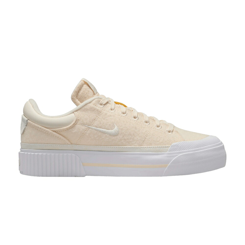 ナイキ 厚地の外套 レガシー 象牙色 白いこと 白いこと \u0027PALE HEMP\u0027 スニーカー レディース NIKE WMNS COURT LEGACY LIFT IVORY / PALE IVORY PHANTOM WHITE HEMP スニーカー-靴