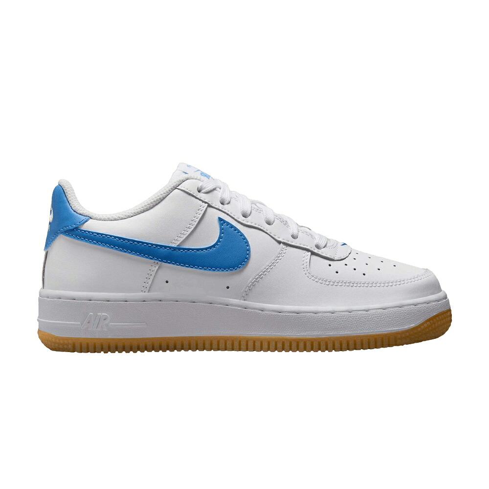 ナイキ 青色 ブルー 白色 ホワイト 茶色 ブラウン エアフォース 'WHITE GUM' ジュニア キッズ NIKE AIR FORCE 1 GS BLUE BEYOND / WHITE GUM LIGHT BROWN BLUE ベビー マタニティ スニーカー|スニケス