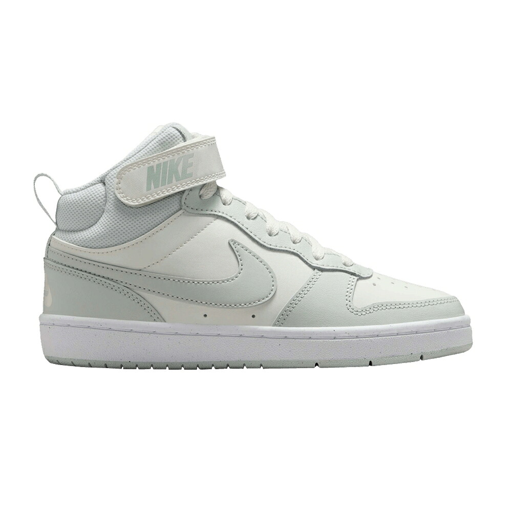 ナイキ コート ミッド 白色 ホワイト 銀色 シルバー コートバーロウ 'SAIL SILVER' ジュニア キッズ NIKE COURT BOROUGH MID 2 GS LIGHT / SAIL WHITE LIGHT SILVER ベビー マタニティ スニーカー|スニケス