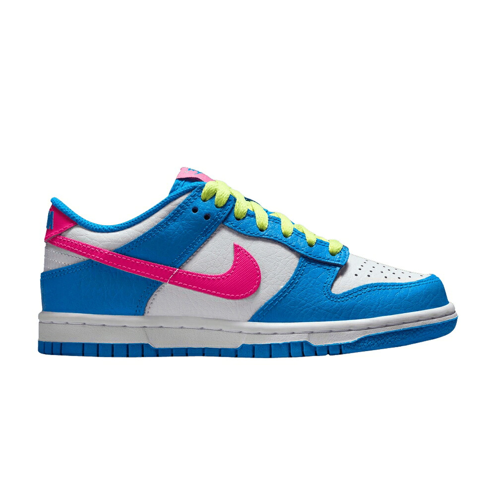 ナイキ ダンク 青色 ブルー 白色 ホワイト ダンクロー 'PHOTO PINK' ジュニア キッズ NIKE DUNK LOW GS BLUE HYPER / PHOTO BLUE WHITE LIGHT LEMON ベビー マタニティ スニーカー