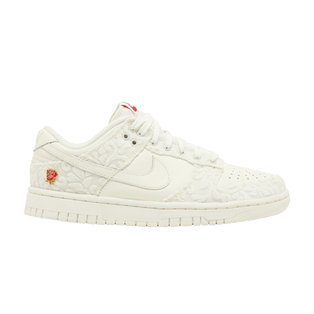 ナイキ ダンク 赤 赤いこと ダンクロー \u0027GIVE FLOWERS\u0027 スニーカー レディース NIKE WMNS DUNK LOW HER / SAIL SAIL UNIVERSITY RED