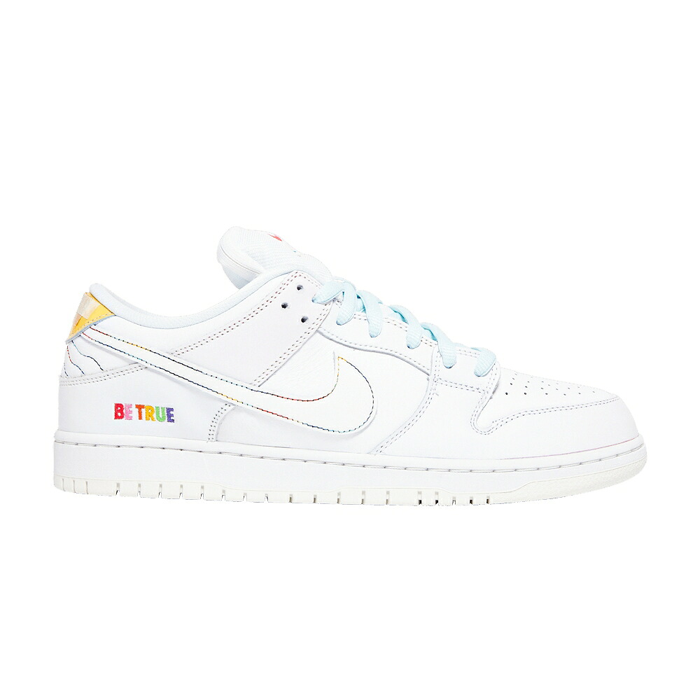 ナイキ ダンク エスビー 白いこと 白いこと 虹色 虹霓 ダンクロー \u0027BE TRUE\u0027 スニーカー メンズ NIKE DUNK LOW SB / WHITE SUMMIT WHITE RAINBOW