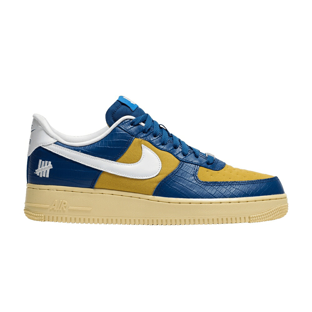 ナイキ アンディフィーテッド コート 青色 ブルー 白色 ホワイト ゴールド エアフォース 'DUNK AF1' スニーカー メンズ NIKE UNDEFEATED X AIR FORCE 1 LOW SP VS / COURT BLUE WHITE GOLD|スニケス