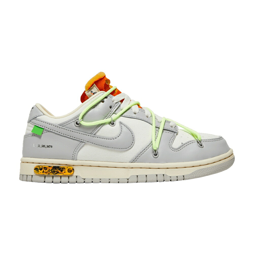 ナイキ 象牙色 ダンク 薄墨色 薄墨色 ダンクロー \u0027LOT 50\u0027 スニーカー メンズ NIKE OFF-WHITE X DUNK LOW 43 OF / SAIL NEUTRAL GREY BARELY VOLT