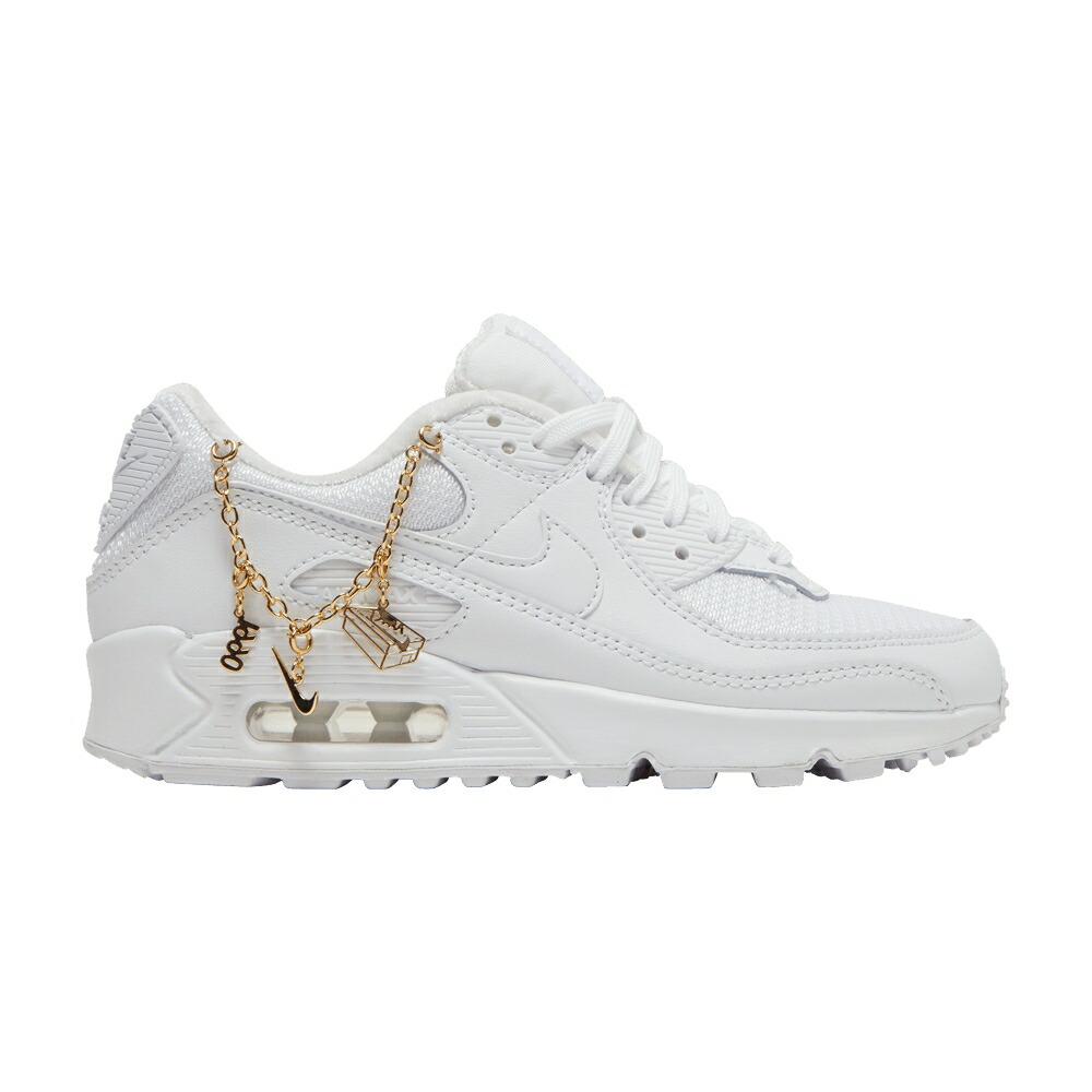 ナイキ マックス プレミアム 白色 ホワイト ゴールド エアマックス LUCKY CHARMS スニーカー レディース NIKE WMNS AIR MAX 90 PREMIUM / WHITE METALLIC GOLD WHITE