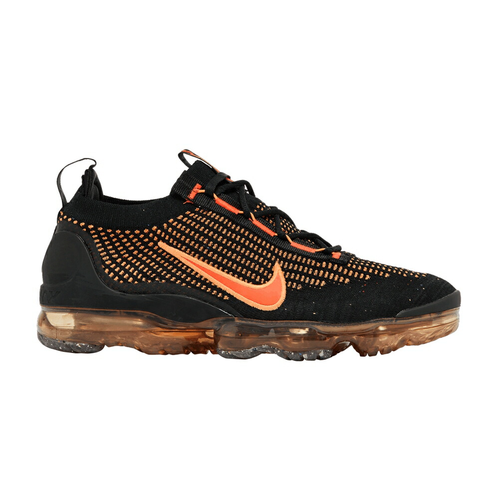 ナイキ フライニット 黒色 ブラック 橙 オレンジ エアヴェイパーマックス 'MAGMA' スニーカー メンズ NIKE AIR VAPORMAX 2021 FLYKNIT / BLACK ORANGE TRANCE ANTHRACITE|スニケス