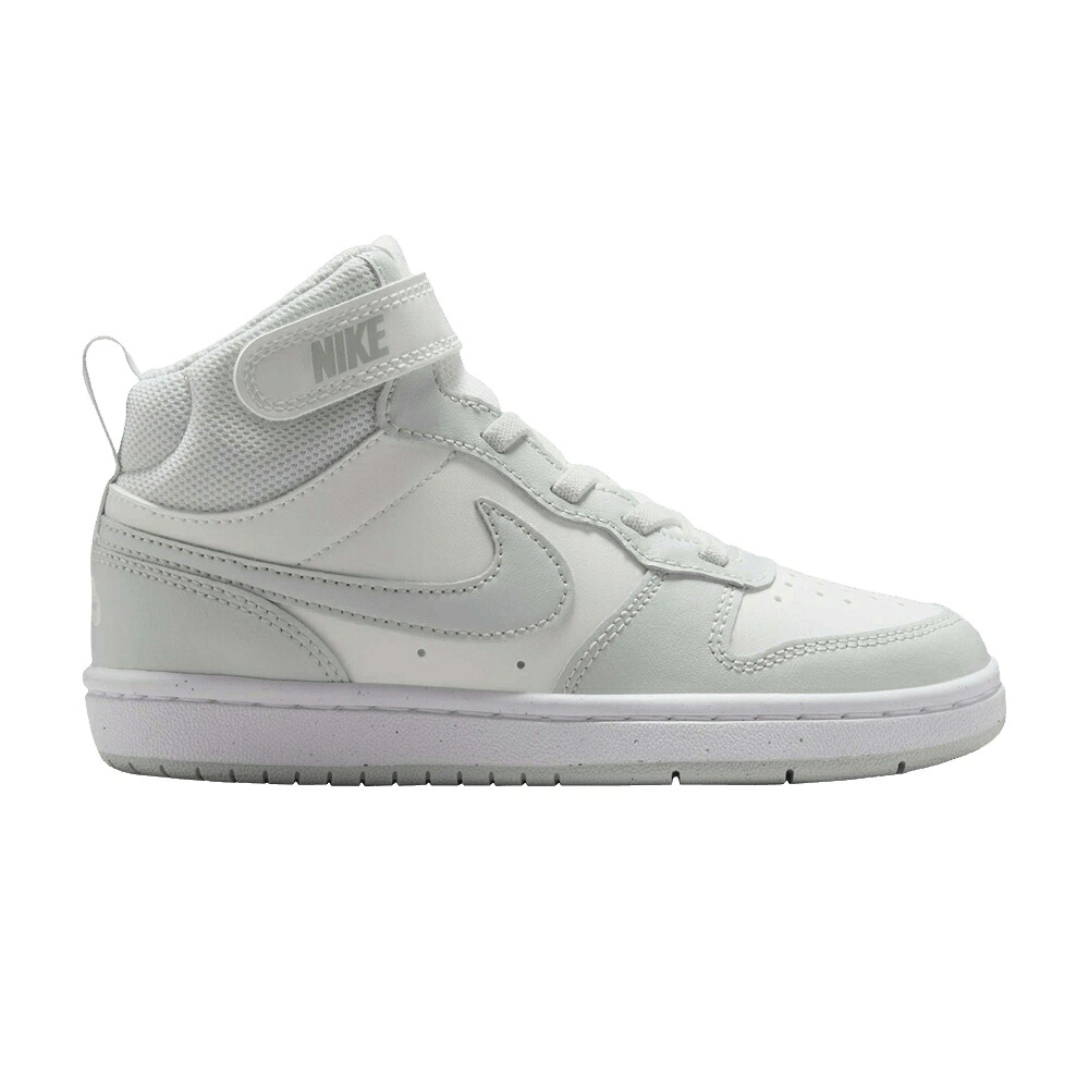 ナイキ コート ミッド 白色 ホワイト 銀色 シルバー コートバーロウ 'SAIL SILVER' スニーカー メンズ NIKE COURT BOROUGH MID 2 PSV LIGHT / SAIL WHITE LIGHT SILVER｜スニケス