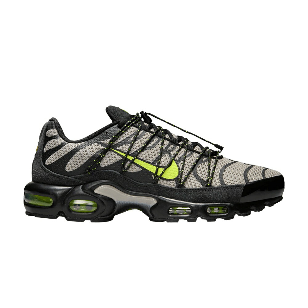 ナイキ マックス カレッジ 灰色 グレー 黒色 ブラック エアマックスプラス BLACK VOLT スニーカー メンズ NIKE AIR MAX PLUS UTILITY COLLEGE GREY / BLACK COLLEGE GREY VOLT
